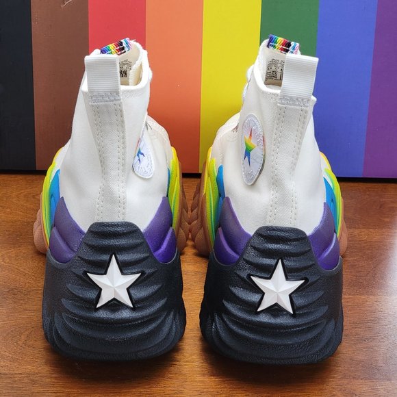 Converse Men's Run Star Motion CX Platform Pride A02262C Egret/Court Purple - Picture 4 of 13